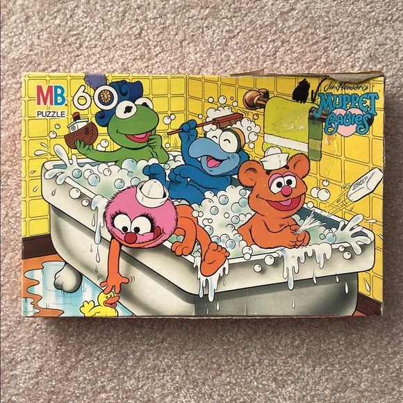 VINTAGE Muppet Babies nostalgic 1980s 60 piece puzzle Kermit Gonzo Fozzy Animal - Picture 3 of 17